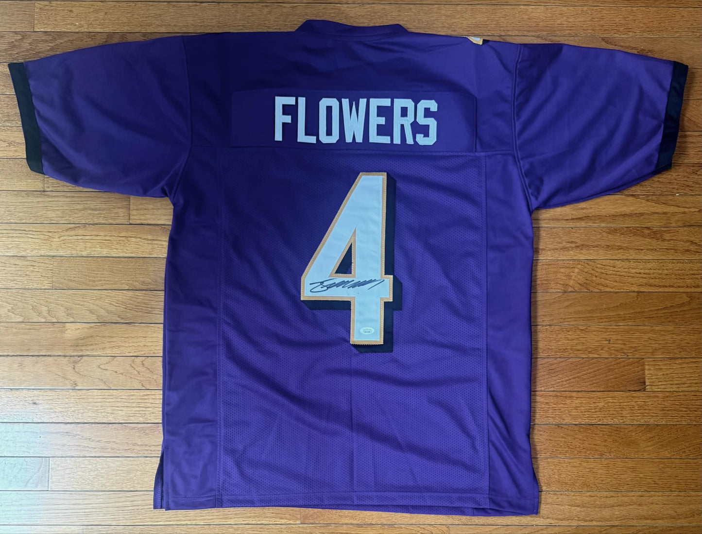 Zay Flowers Signed/Autographed Purple Custom Jersey JSA COA