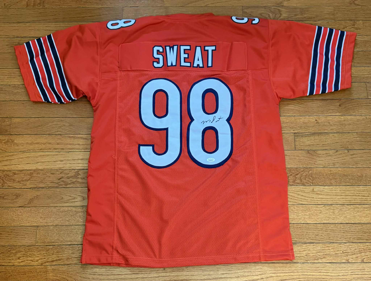 Montez Sweat Chicago Bears Star Signed Orange Alt Custom Jersey JSA COA