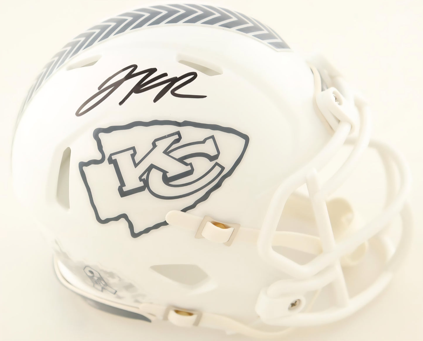 Kansas City Chiefs Signed/Auto Jalen Royals STS Black Mini Helmet JSA COA