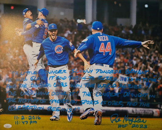 Pat Hughes 2016 World Series Last Out 16x20