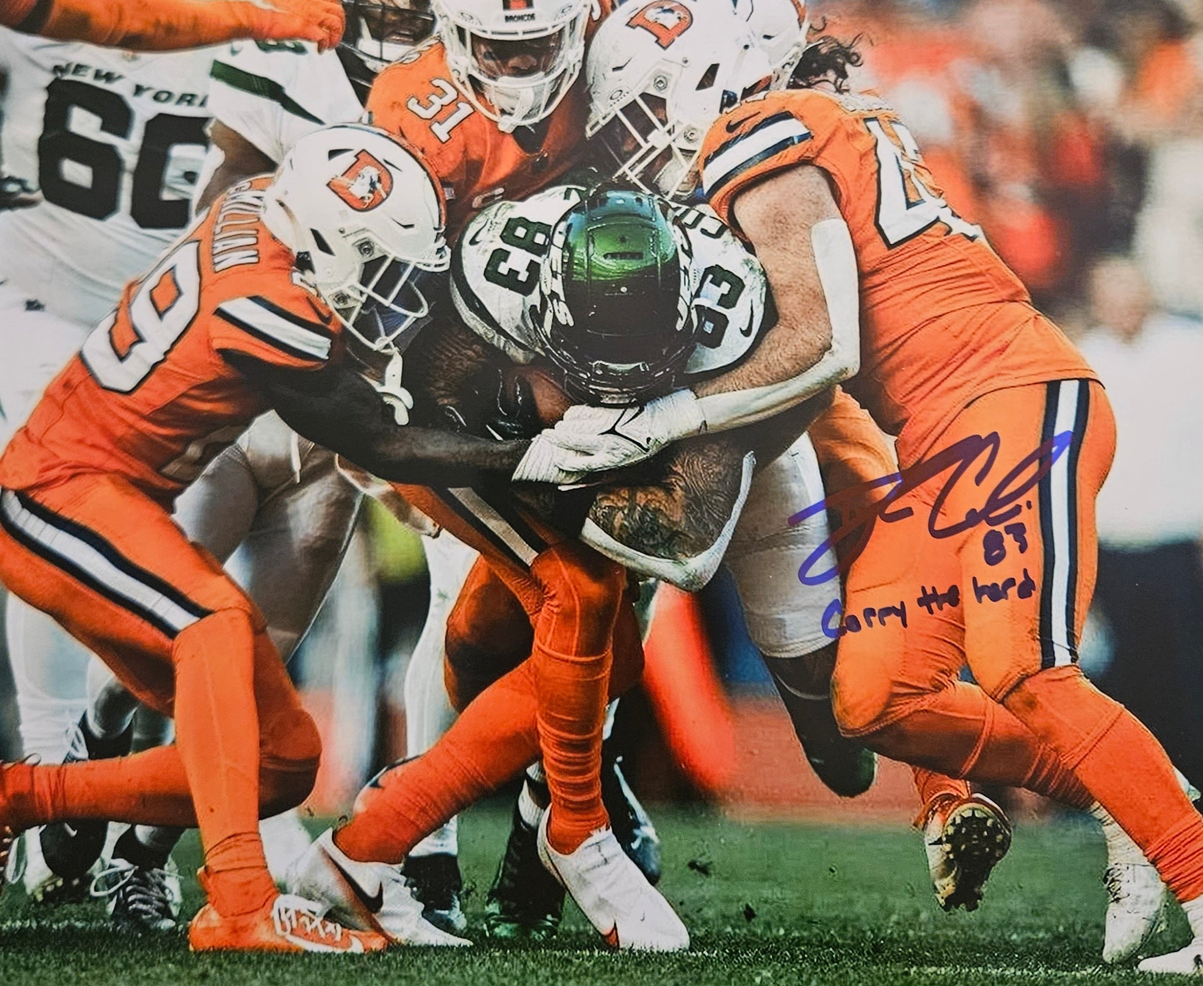 Tyler Conklin 8x10 Carry The Herd Inscription