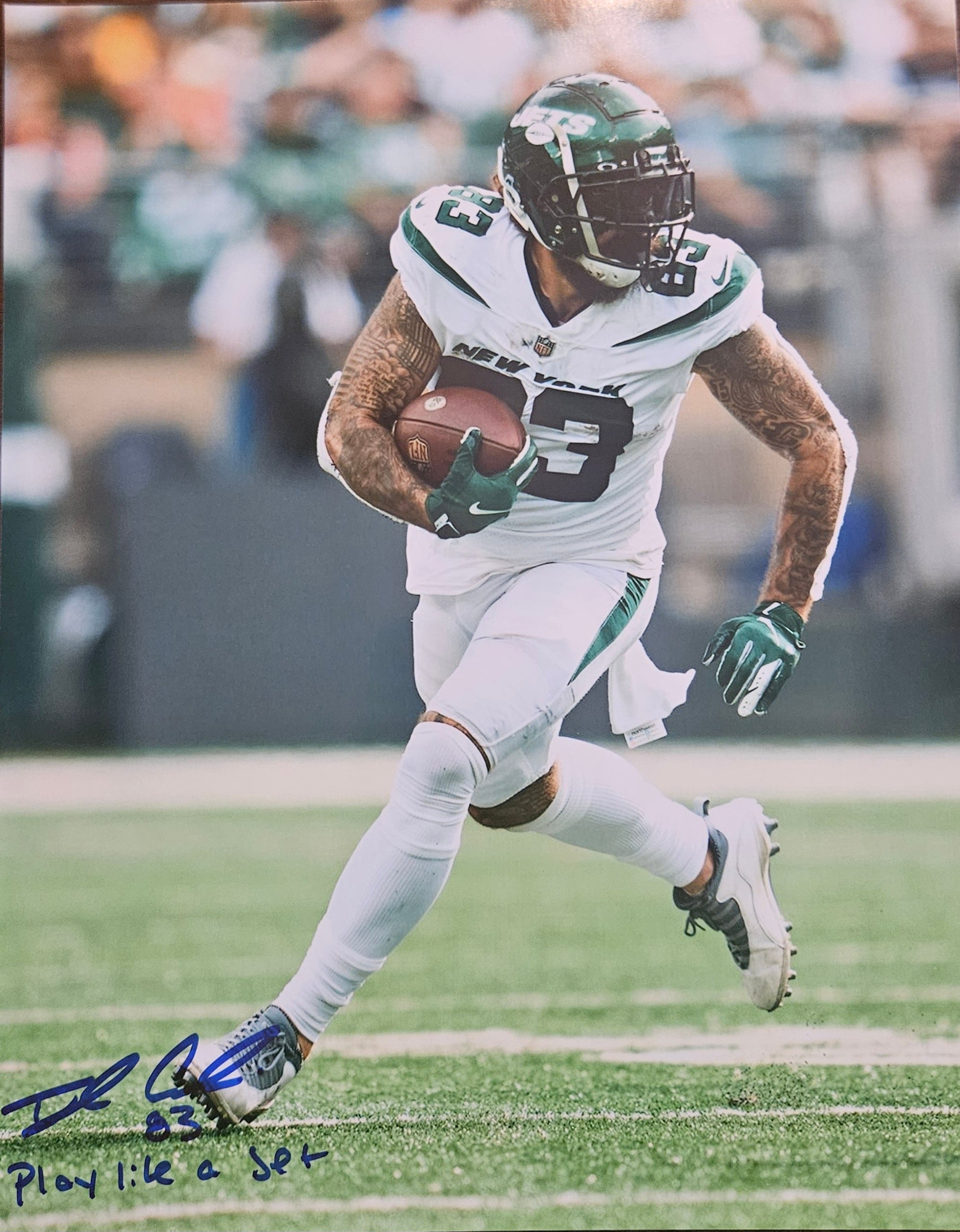 Tyler Conklin 8x10 White Jersey Photo Play Like A Jet Inscription