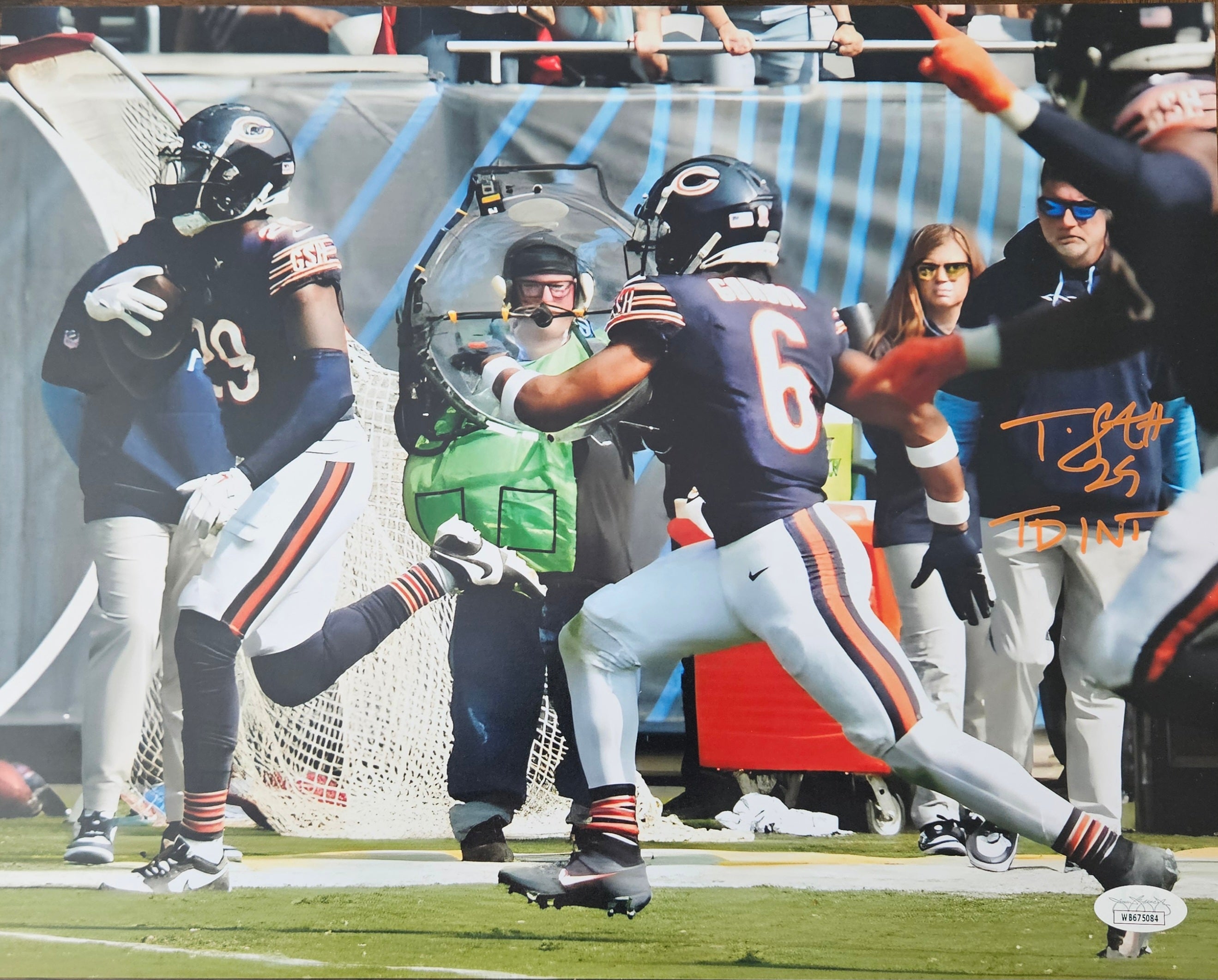 Auto/Autographed Tyrique Stevenson Chicago Bears 11x14 Photo JSA COA INT/TD INSCRIPTION