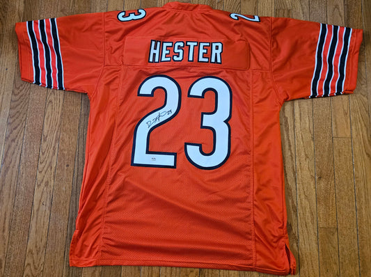 Auto/Autographed DEVIN HESTER CHICAGO BEARS CUSTOM ORANGE JERSEY PSA COA