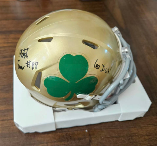 Mitchell Evans Mini Shamrock "Go Irish" JSA