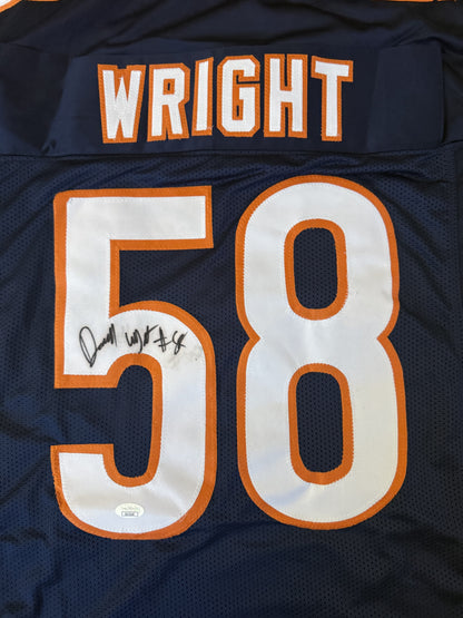 Auto/Autographed Darnell Wright Signed Custom Chicago Bears Navy Jersey JSA with Bleeding Autograph