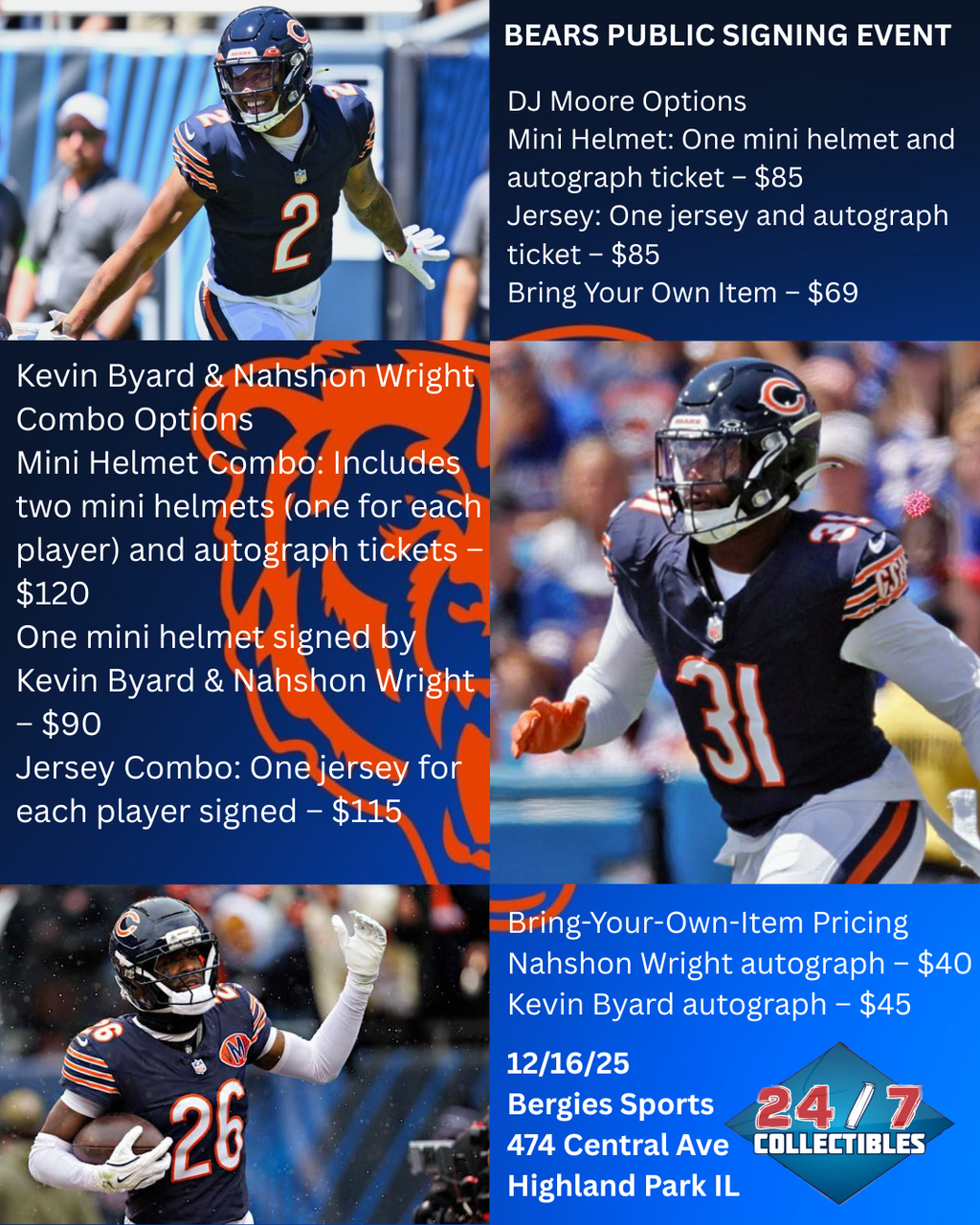 Chicago Bears Public Signing Ticket