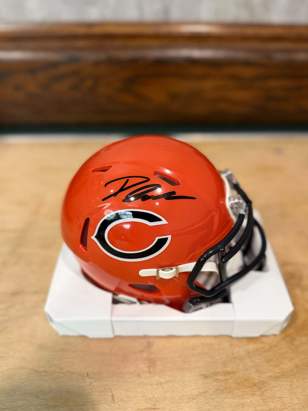D’Andre Swift Autographed Mini Helmet with GTSM COA
