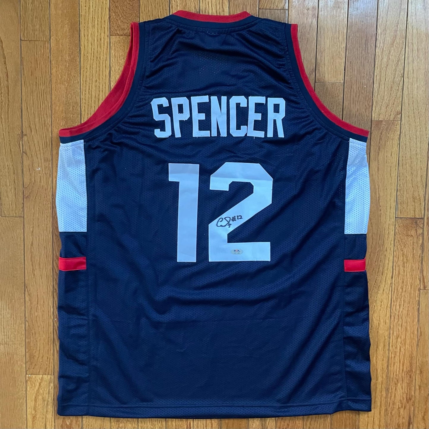 Cam Spencer Uconn Custom Jersey PSA COA