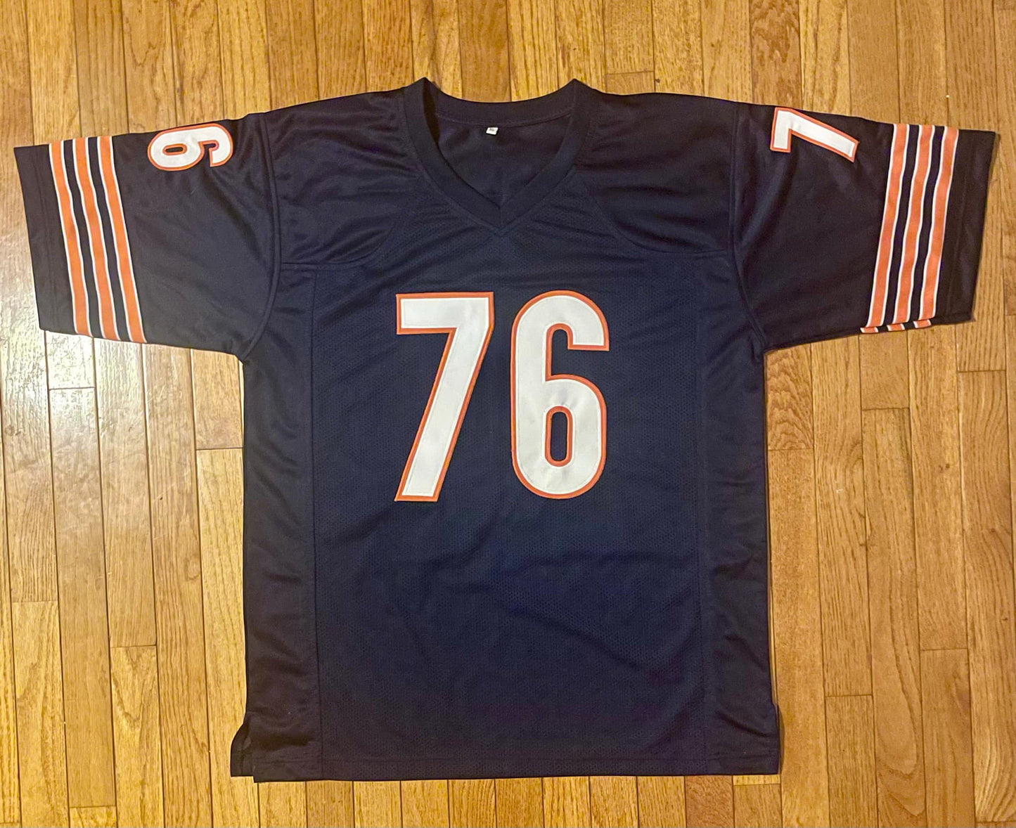 Steve Mcmichael Mongo Customs Navy Jersey SUPER INSCRIPTION JSA