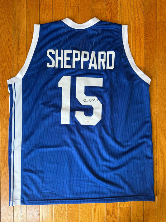 Reed Sheppard Kentucky Blue Custom PSA COA 2024 NBA DRAFT 3RD OVERALL JSA