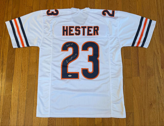 Auto/Autographed DEVIN HESTER "HOF 24" CHICAGO BEARS CUSTOM JERSEY PSA COA