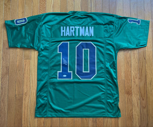 Sam Hartman Green Custom Jersey JSA COA