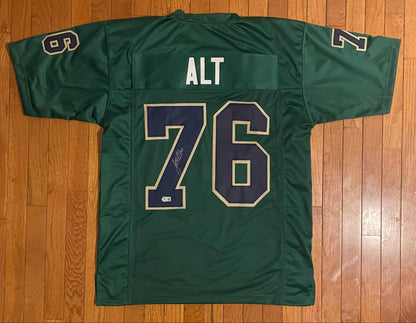 Joe Alt Green Custom Jersey BAS COA