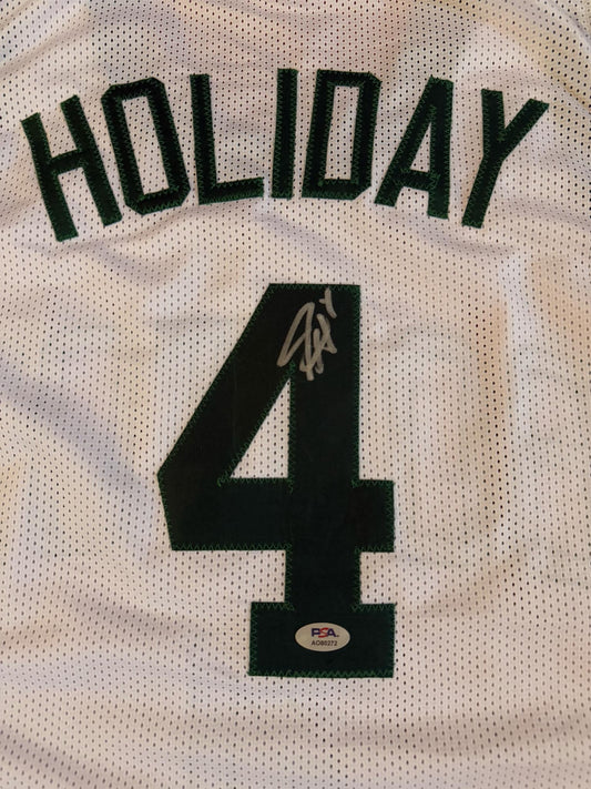 Auto/Autographed Jrue Holiday Boston Celtics Custom Jersey PSA COA