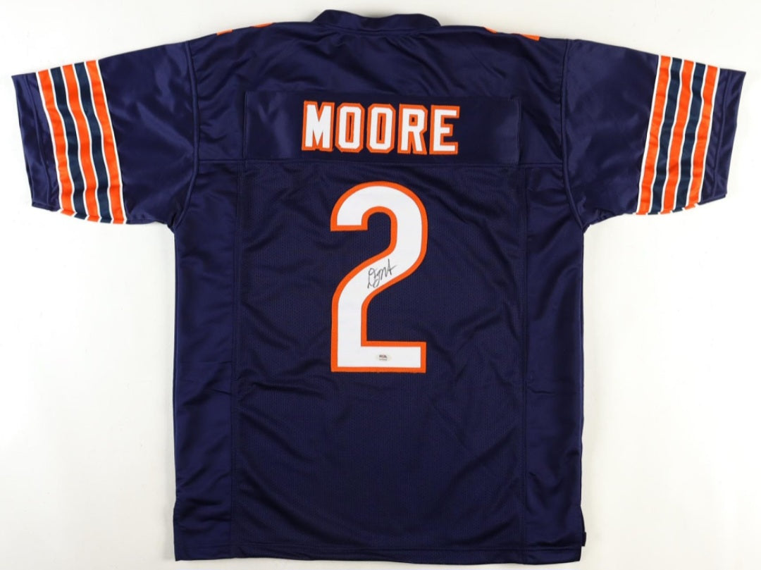 D.J Moore Bears Custom Blue Jersey