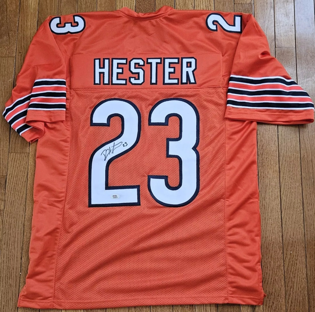 Devin Hester Custom Orange Jersey COA