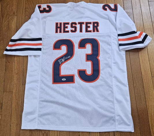 Devin Hester Custom White Jersey COA