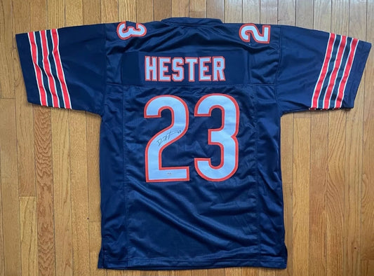 Devin Hester Custom Blue Jersey COA