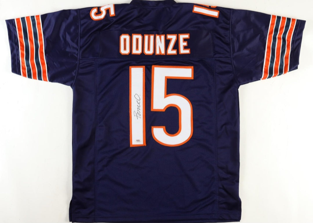 Rome Odunze Navy Custom Jersey