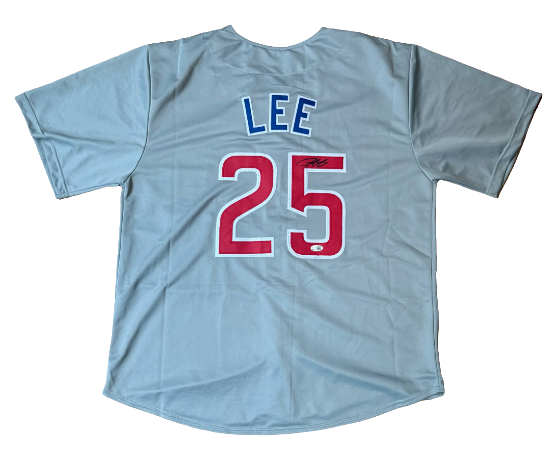 Signed/Autographed Derrek Lee Custom Grey Chicago Cubs Jersey JSA COA