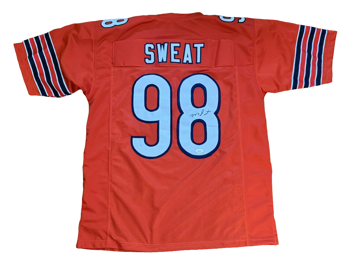 Montez Sweat Chicago Bears Star Signed Orange Alt Custom Jersey JSA COA