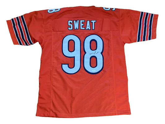 Montez Sweat Chicago Bears Star Signed Orange Alt Custom Jersey JSA COA