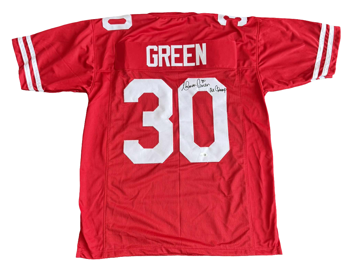 Ahman Green Signed Custom White Green Bay Nebraska Red Jersey JSA WITNESS COA