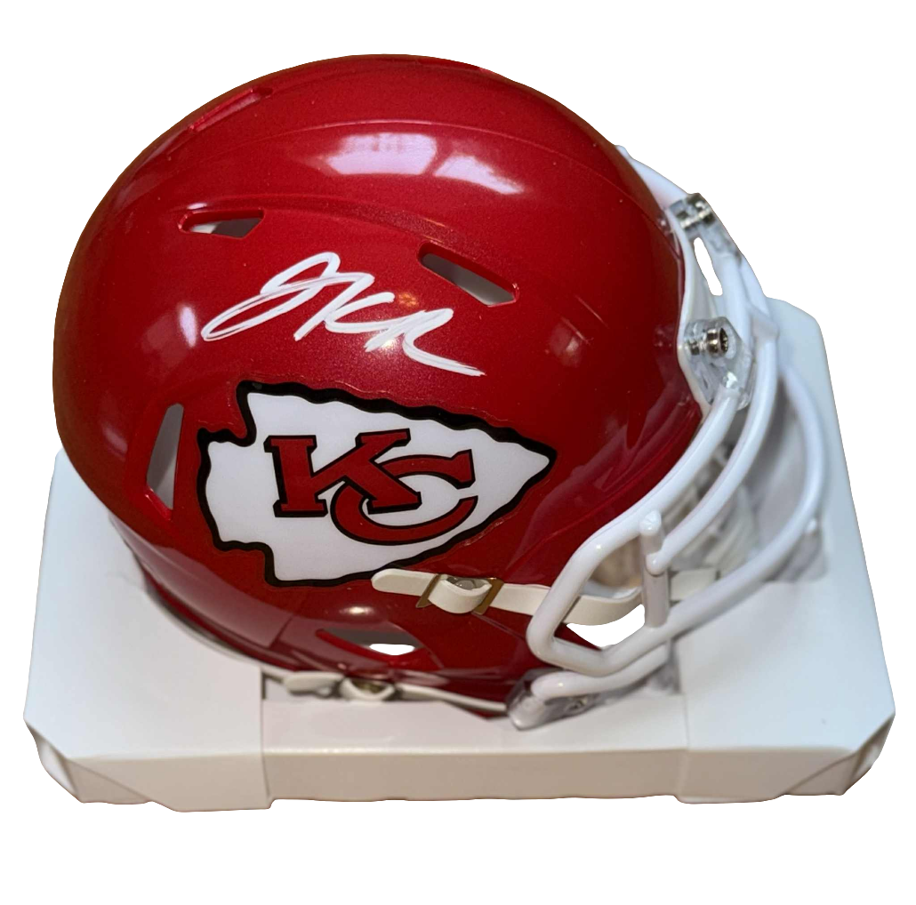 Kansas City Chiefs Signed/Auto Jalen Royals Speed Mini Helmet JSA COA