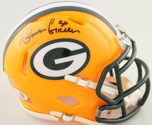 Ahman Green Signed Green Bay Packers Speed Mini Helmet JSA WITNESS