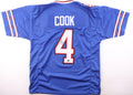 James Cook Signed Custom Blue Jersey (Beckett)