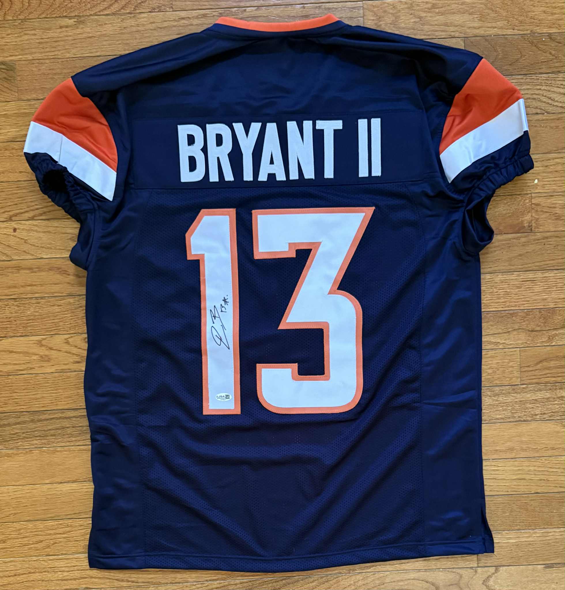 Pat Bryant Signed Custom Blue Denver Broncos Jersey JSA COA GAME CUT