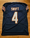D'Andre Swift Chicago Bears Autographed Signed Navy Game Cut Jersey JSA COA