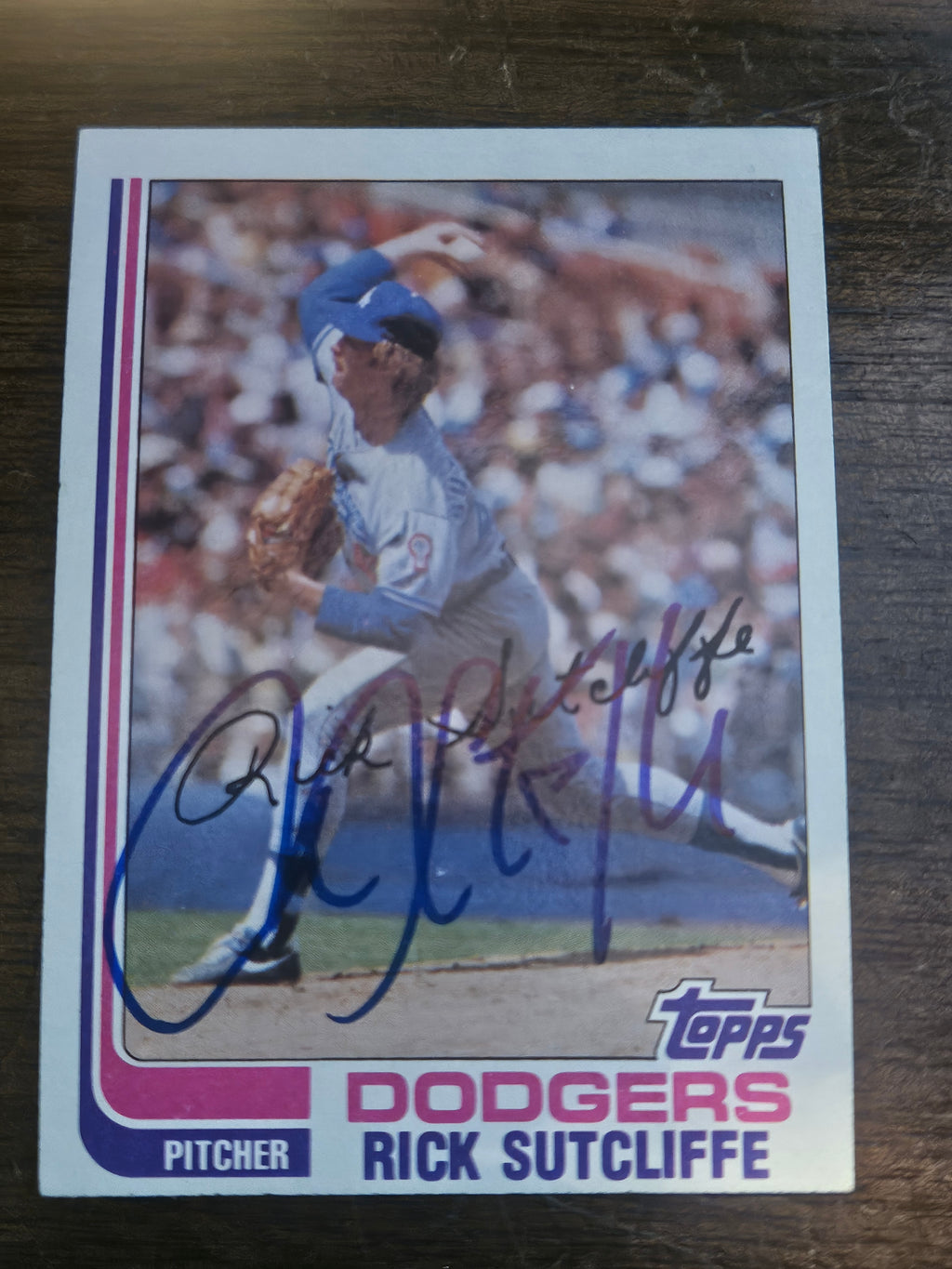 Rick Sutcliffe Signed/AUTOGRAPHED Topps 609 1982 JSA CH58568