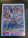 Rick Sutcliffe Signed/AUTOGRAPHED Topps 609 1982 JSA CH58568