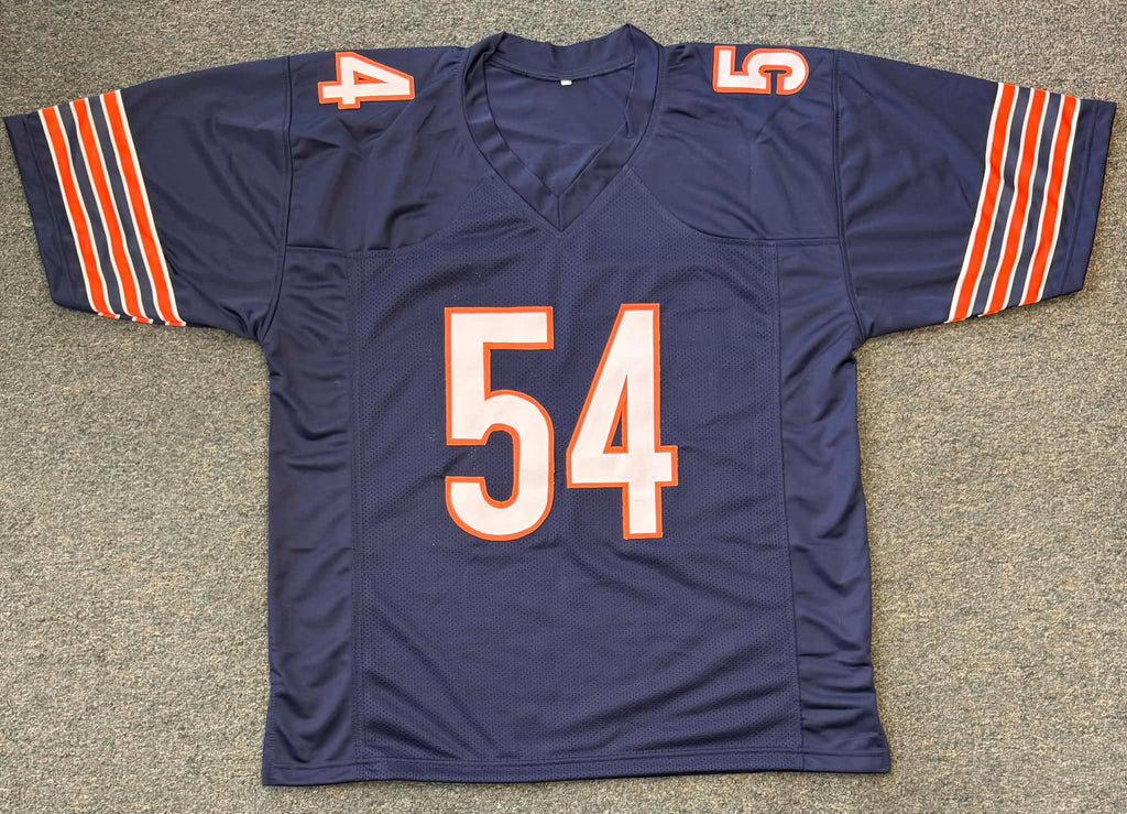 Brian Urlacher Autographed Chicago Custom Navy Football Jersey-BAS XL