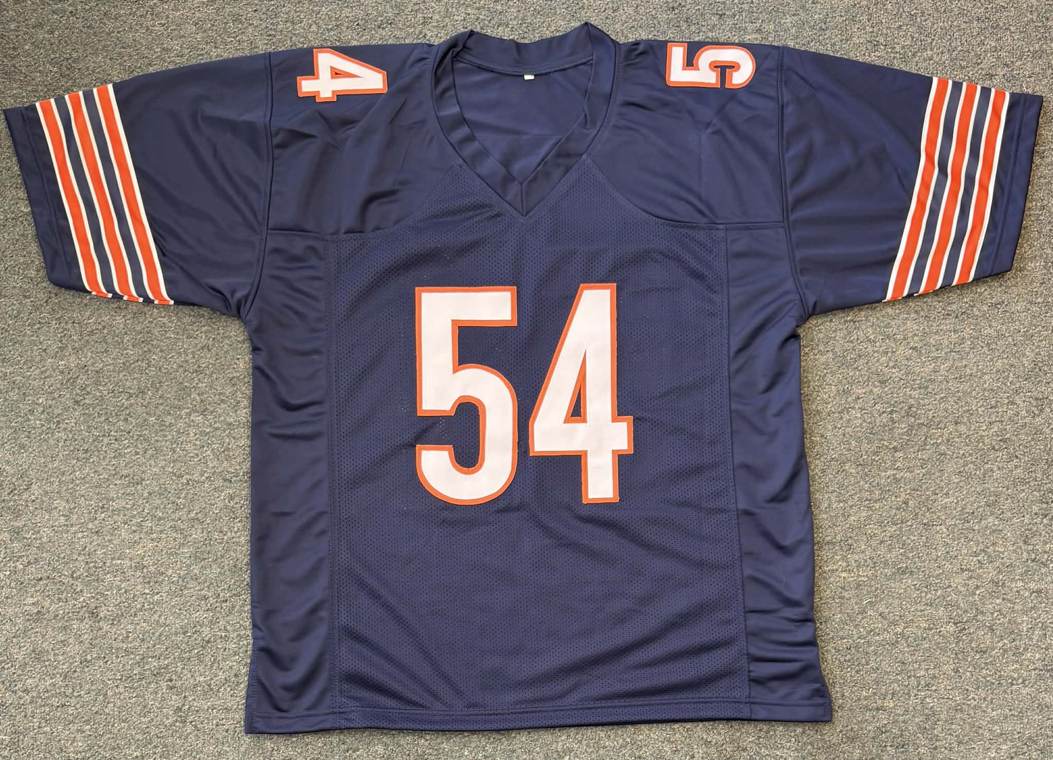 Brian Urlacher Autographed Chicago Custom Navy Football Jersey-BAS XL