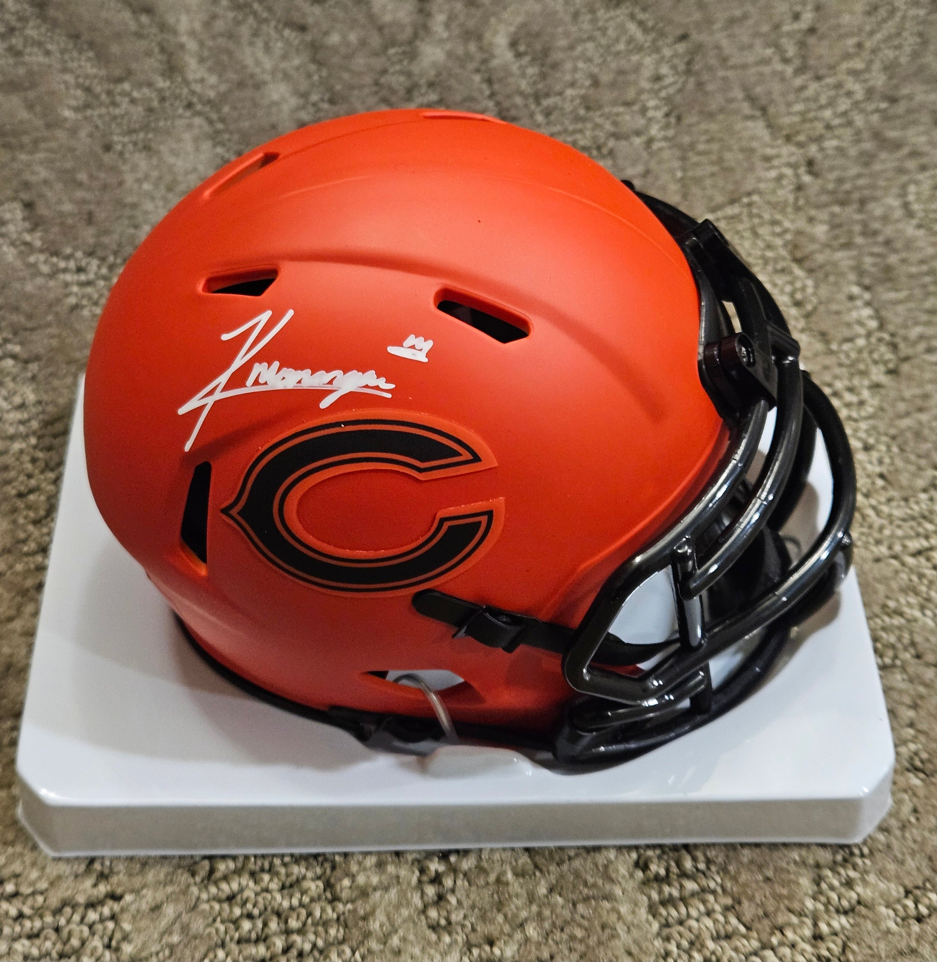 Kyle Monangai Signed/Autographed New Rave Mini Chicago Bears JSA WITNESS White Ink