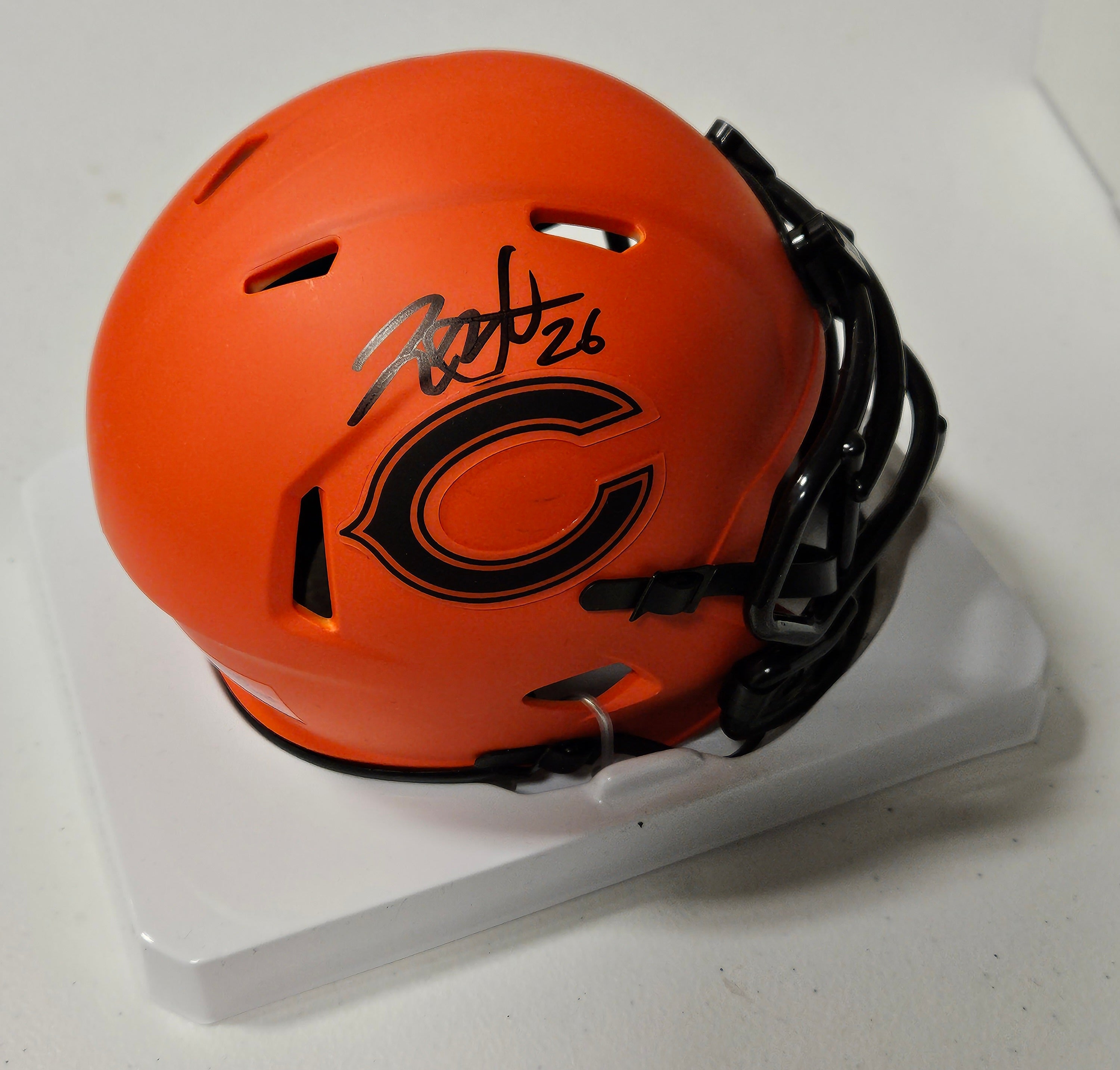 Nahshon Wright signed autographed CHICAGO BEARS RAVE Mini Helmet w/ COA JSA