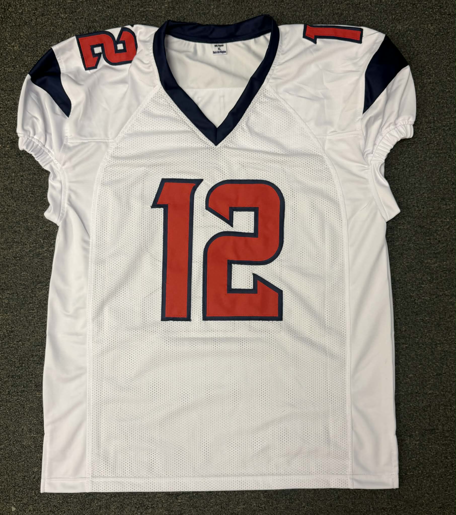 Nico Collins Authentic Signed White Game Cut Style Jersey Autographed JSA