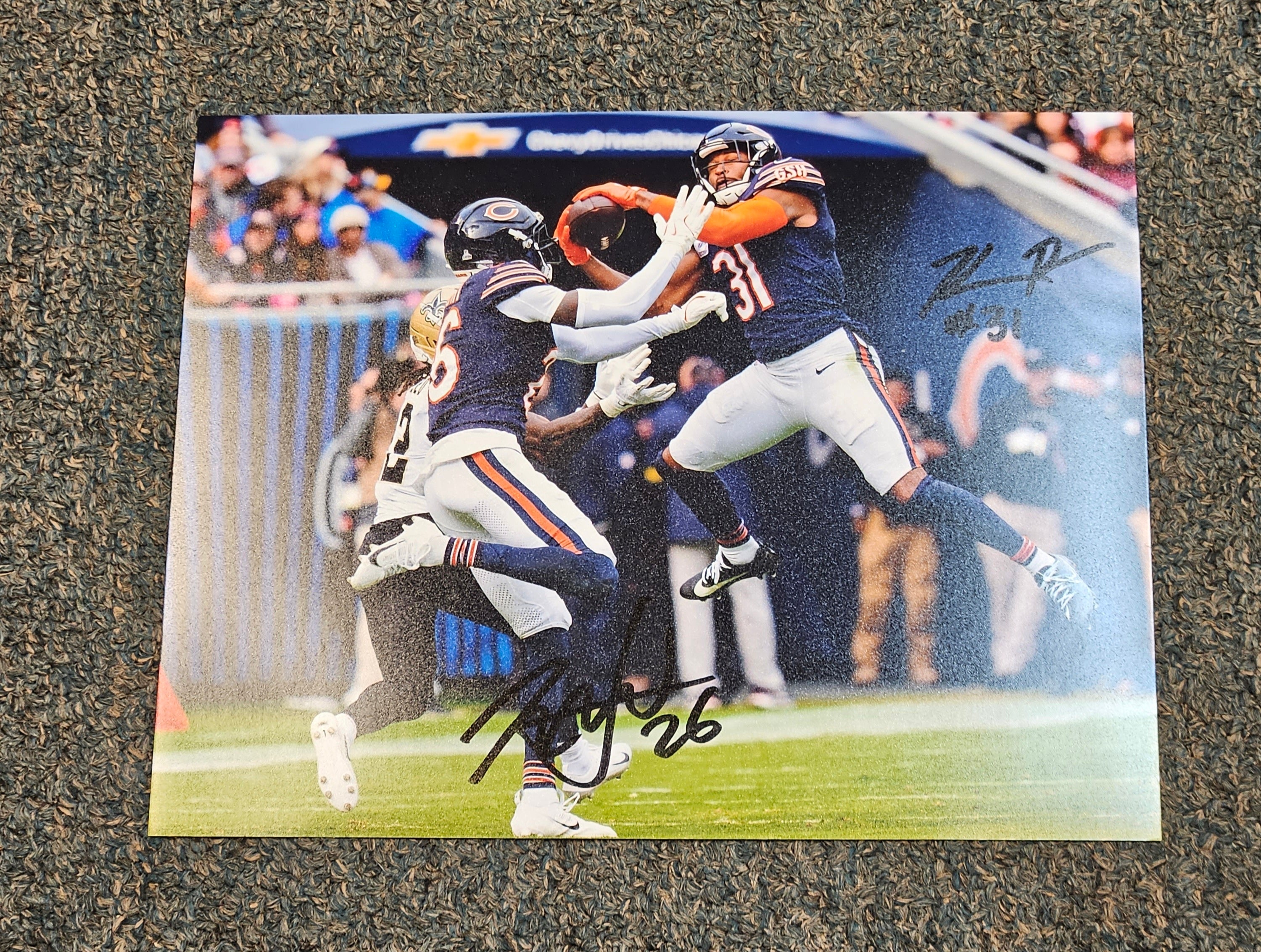 Nahshon Wright & Kevin Byard Dual Signed/Auto INT CHICAGO BEARS  8x10 w/ JSA