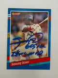Sammy Sosa Topps 147 White Sox Signed/Autographed Card Dual Inscribed