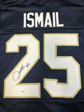 Rocket Ismail Signed Custom Blue Notre Dame Fighting Irish Jersey JSA COA
