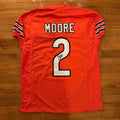 D.J Moore Chicago Bears Custom Alt Orange Autographed/Signed JSA COA