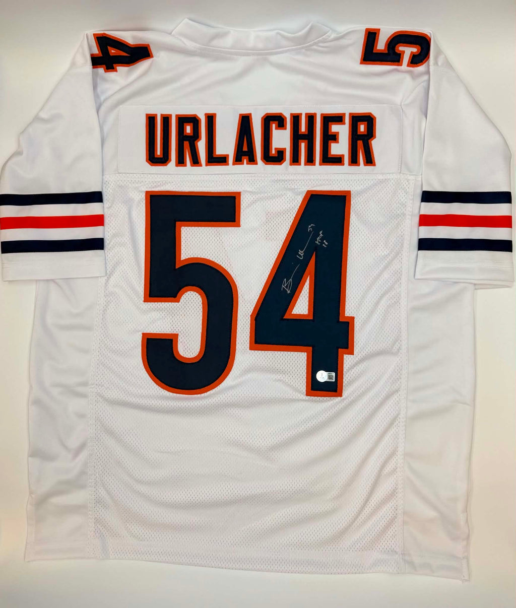 Brian Urlacher Autographed Chicago Custom White Football Jersey-BAS XL