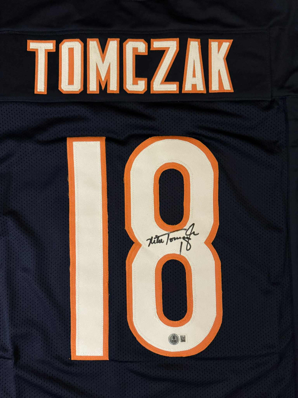 Mike Tomczak Chicago Bears Signed Custom Jersey Beckett Witnessed