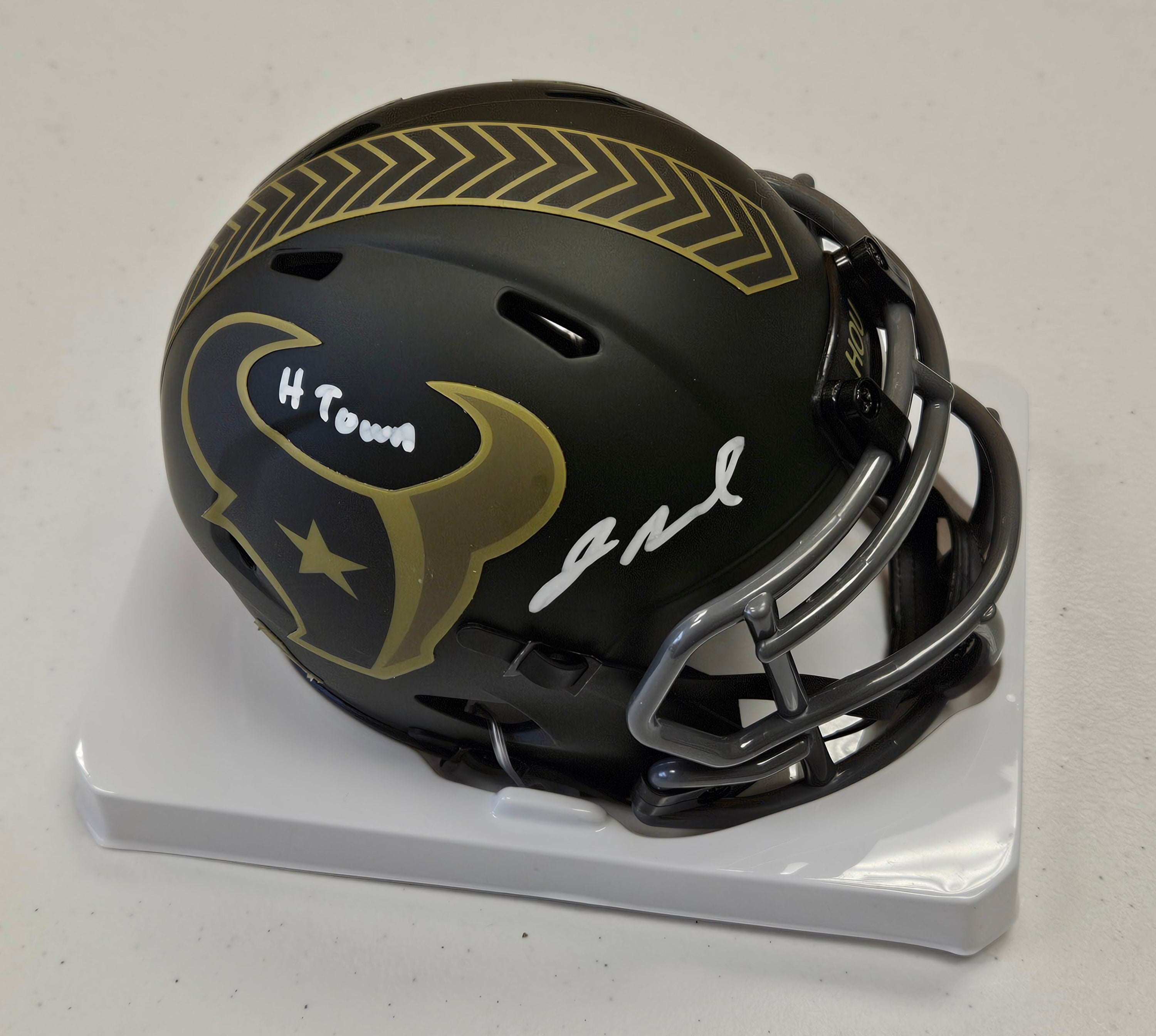 Jaylin Noel Signed Autographed Houston Texans STS Mini Helmet JSA COA "H TOWN"