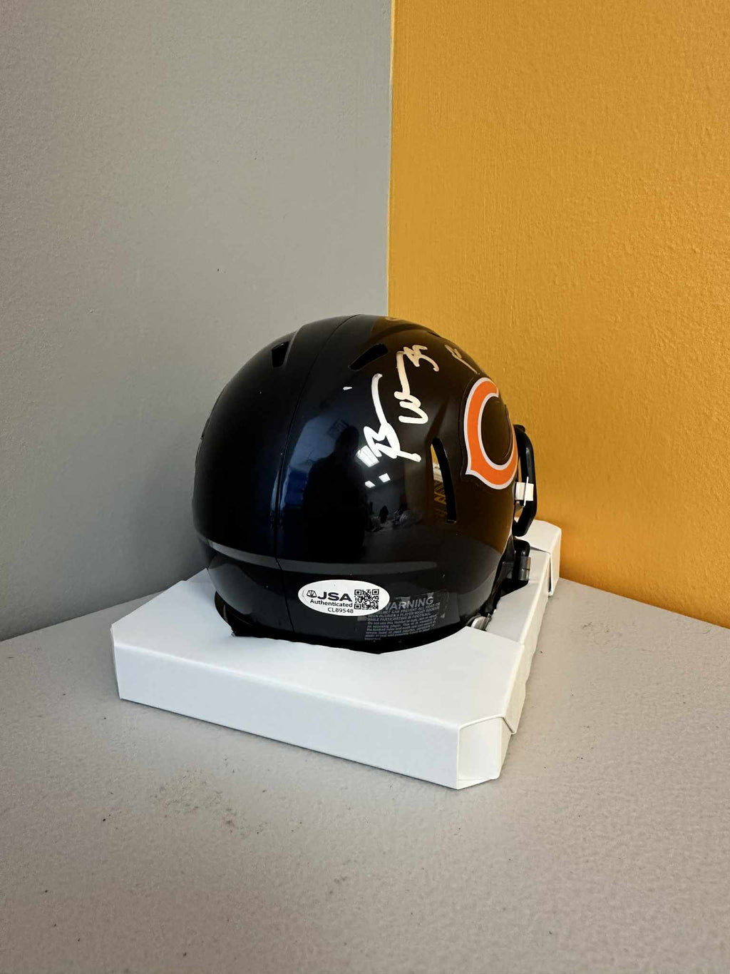 Brian Urlacher & Lance Briggs Signed Bears Speed Mini Helmet W/F The PACK BAS