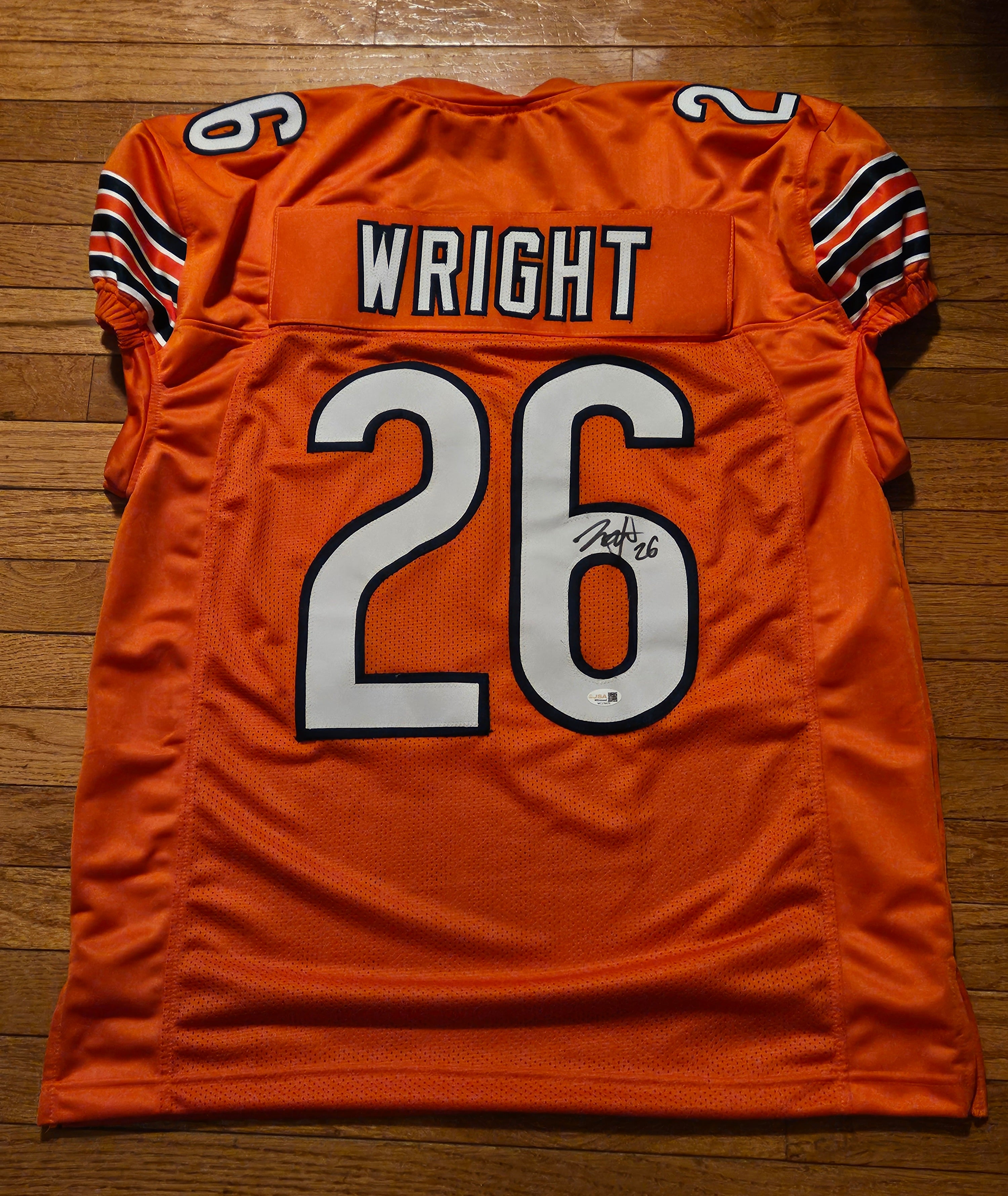 Nahshon Wright signed autographed CHICAGO BEARS Jersey w/ COA JSA Alt GAME CUT