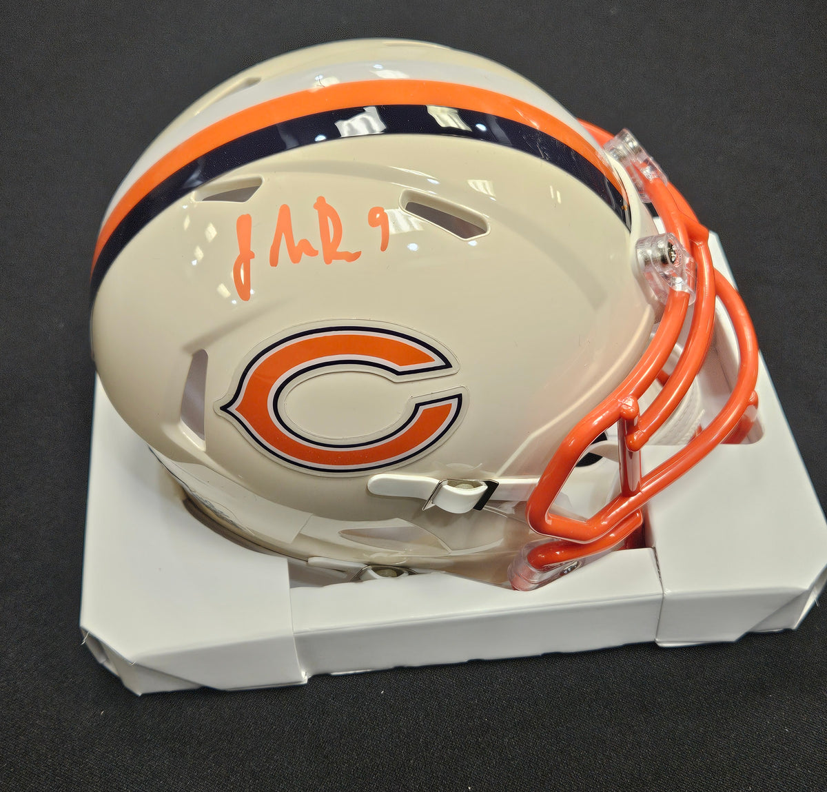 Jahdae Walker Chicago Bears Signed Retro Mini Football Helmet (GTSM WITNESS COA)